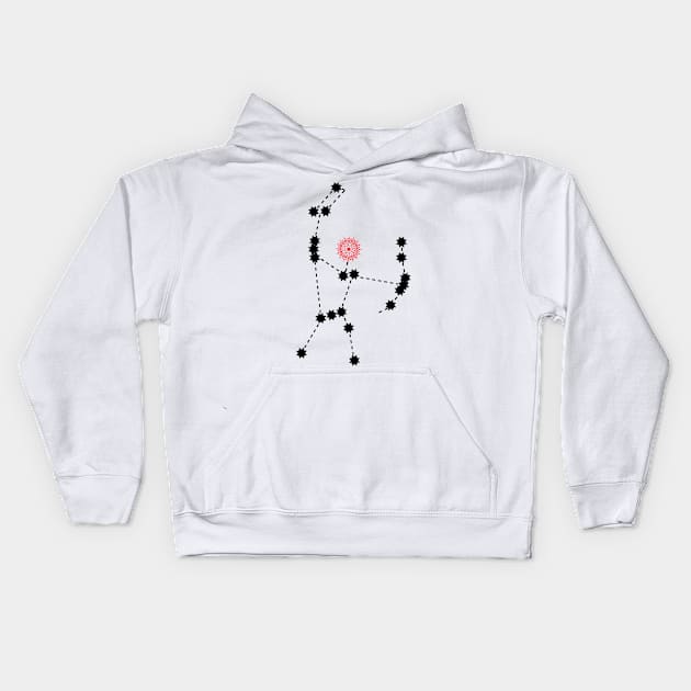 Mrigashira Nakshatra Hindu Vedic Sidereal Astrology Constellation Kids Hoodie by EndlessDoodles